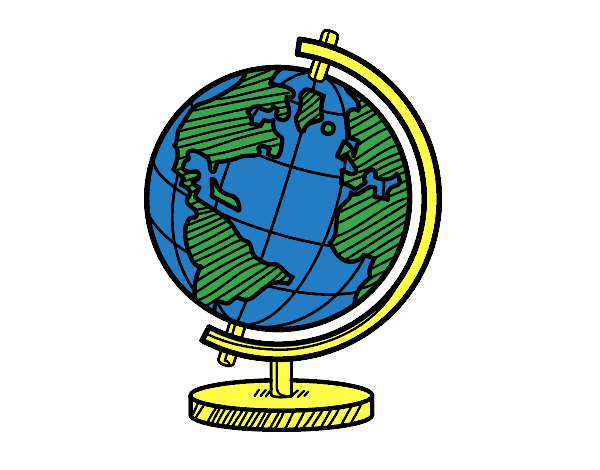 A terrestrial globe