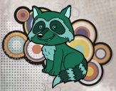 Coloring page A young raccoon painted byfawnamama1