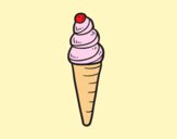 Coloring page An ice cream cone painted byAnia