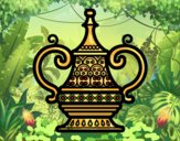Coloring page Arabic vase painted byFranka