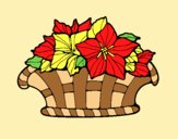Coloring page Basket of flowers 8 painted byAnia
