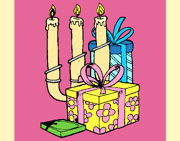 Candelabra and presents