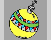Coloring page Christmas bauble painted byAnia