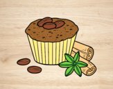 Coloring page Coffe cupcake painted byAnia