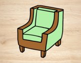 Coloring page Comfortable armchair painted byAnia