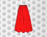 Coloring page Long skirt painted byAnia