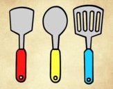 Coloring page spatulas painted byAnia