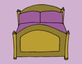 Coloring page Bed painted byAnia