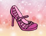 Coloring page Sport heel shoes painted byAnia