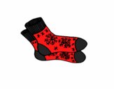 Coloring page Winter socks painted byKhaos006