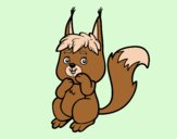Coloring page A little squirrel painted byAnia