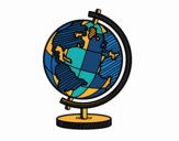 Coloring page A terrestrial globe painted byKhaos006