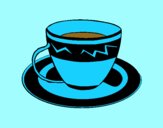 Coloring page Cup of coffee painted byAnia