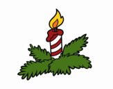 Coloring page Xmas candle painted byKhaos006