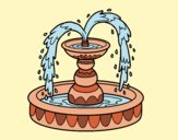 Coloring page Fountain painted byAnia