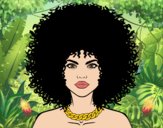 Coloring page Afro hairstyle painted byMirdy