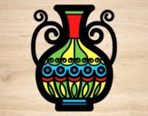 Coloring page Decorated vase painted byAnia