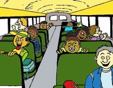Coloring page School bus painted bymicheleof4