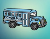 Coloring page American school bus painted byAnia