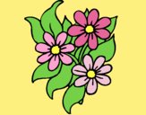 Coloring page Little flowers painted byAnia