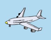 Coloring page Passenger plane painted byAnia