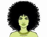 Coloring page Afro hairstyle painted byrakerosh4