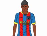 Coloring page Neymar Jr. painted bydoowac