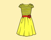 Coloring page Casual dress painted bylorna