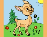Coloring page Fawn painted bylorna