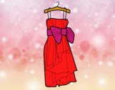 Coloring page Evening dress painted bysaxon