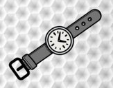 Coloring page A wristwatch painted bylorna