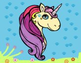 Coloring page A unicorn painted bySant