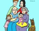 Coloring page Family  painted bylorna