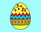 Coloring page An easter egg painted bylorna