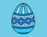 Coloring page Easter egg stamping painted bylorna