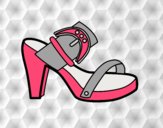 Coloring page Summer heel painted bylorna