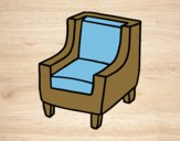 Coloring page Comfortable armchair painted bylorna