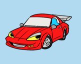 Coloring page Sports car with aileron painted bylorna