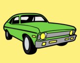 Coloring page American car painted bylorna