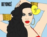 Coloring page Beyoncé painted bylorna