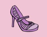 Coloring page Sport heel shoes painted bylorna
