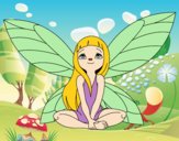 Coloring page Fantastic fairy painted bybbbb