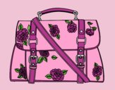 Coloring page Flowered handbag painted bylorna