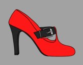 Coloring page Chic shoes painted bylorna