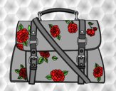 Coloring page Flowered handbag painted bylorna