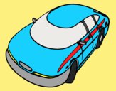 Coloring page Speedy car painted bylorna
