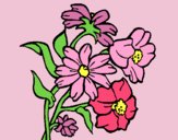 Coloring page Flowers painted bylorna