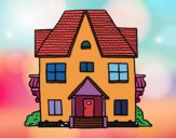 Coloring page House with balconies painted bySamantha