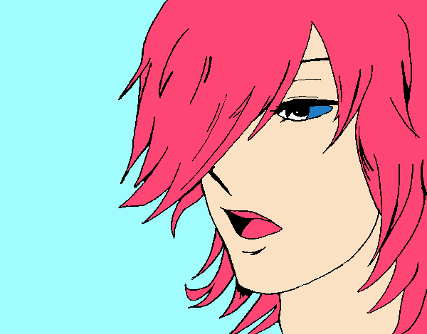 Colored page Anime boy painted by User not registered