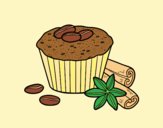 Coloring page Coffe cupcake painted bylorna